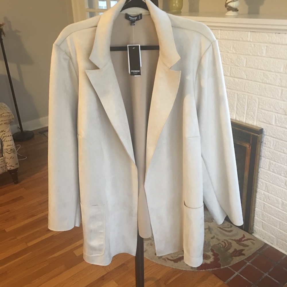 Premise Studio Woman Faux Suede Blazer